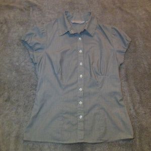 Grey and White Striped Blouse - Signature - PS